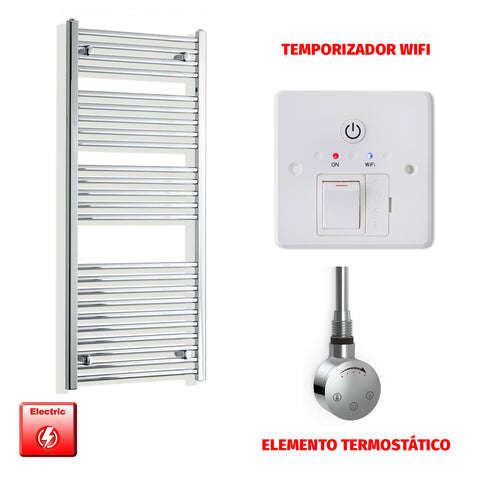 Radiador Toallero Eléctrico Cromado de 550 mm de Ancho