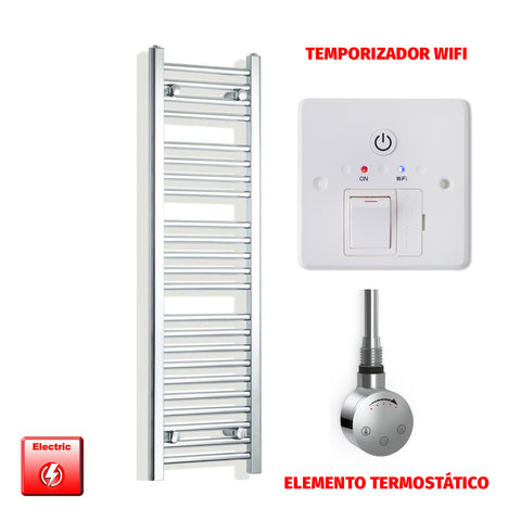 Radiador Toallero Eléctrico Cromado de 350 mm de Ancho