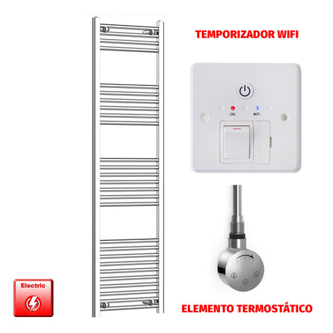 Radiador Toallero Eléctrico Cromado de 450 mm de Ancho