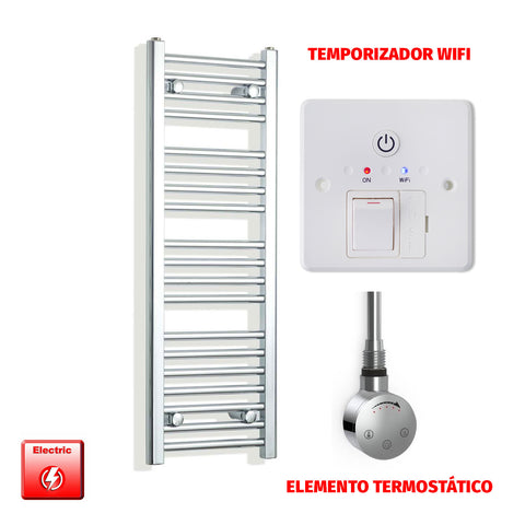 Radiador Toallero Eléctrico Cromado de 350 mm de Ancho