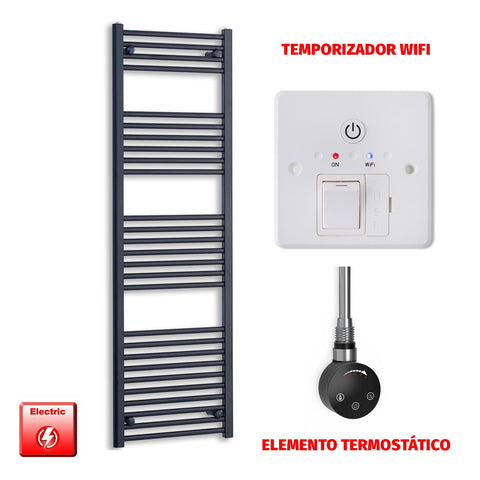 Radiador Toallero Eléctrico Negro 600mm Ancho - Precargado