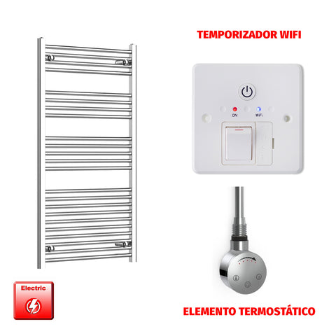 Radiador Toallero Eléctrico Cromado de 700 mm de Ancho