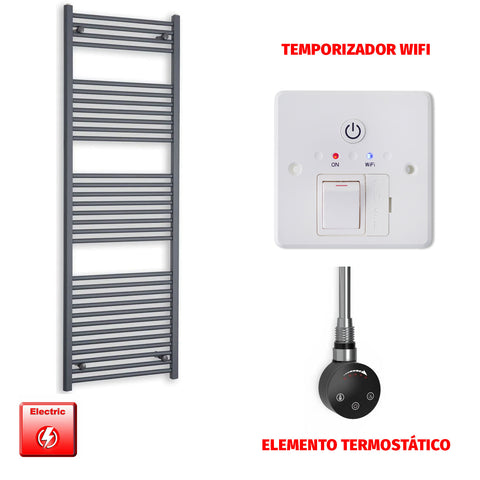 Radiador Toallero Eléctrico Anthracite 600mm Ancho - Precargado