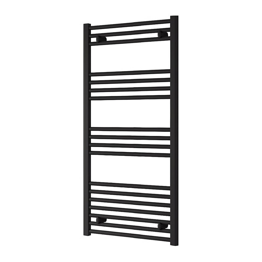 Radiador toallero eléctrico negro de 600 x 1200 mm