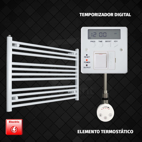 Radiador Toallero Eléctrico Blanco de 1000 mm de Ancho
