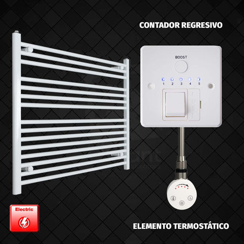 Radiador Toallero Eléctrico Blanco de 1000 mm de Ancho