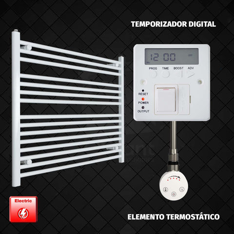 Radiador Toallero Eléctrico Blanco de 1000 mm de Ancho