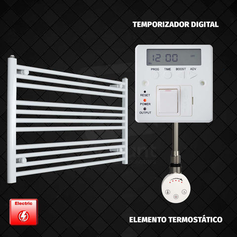 Radiador Toallero Eléctrico Blanco de 1300 mm de Ancho