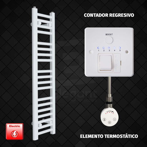 Radiador Toallero Eléctrico Blanco de 200 mm de Ancho