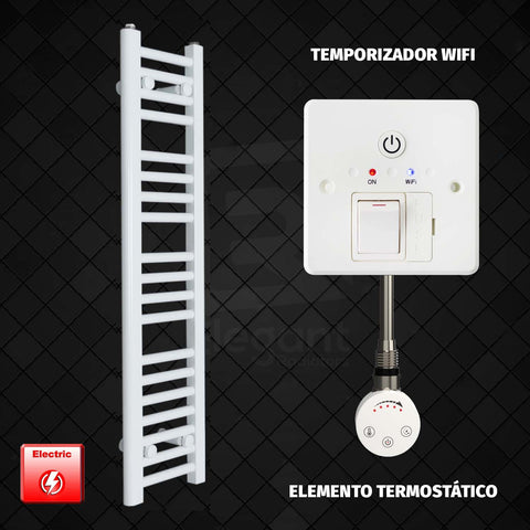 Radiador Toallero Eléctrico Blanco de 200 mm de Ancho