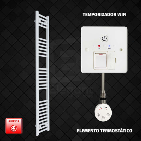 Radiador Toallero Eléctrico Blanco de 200 mm de Ancho