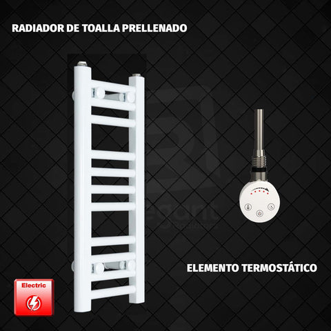 Radiador Toallero Eléctrico Blanco de 200 mm de Ancho