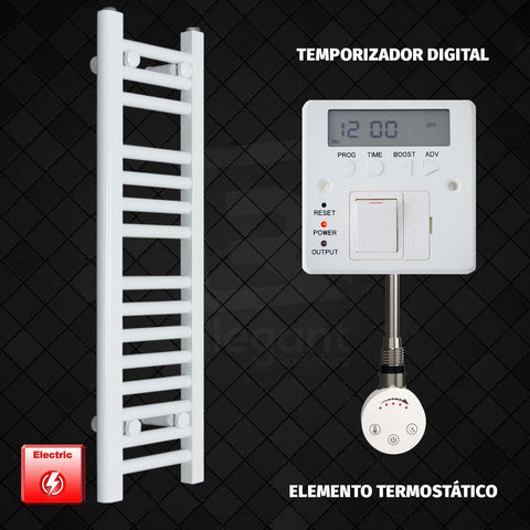 Radiador Toallero Eléctrico Blanco de 200 mm de Ancho