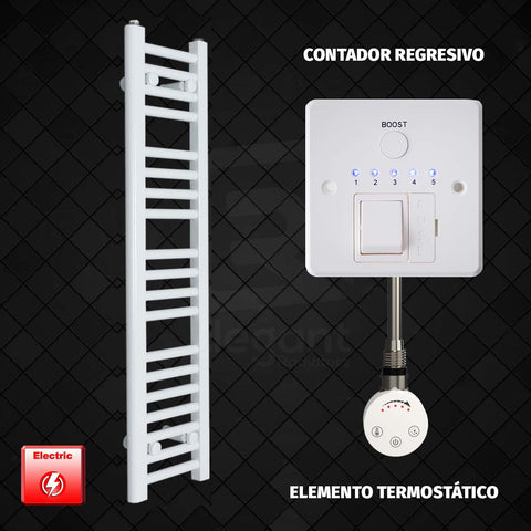 Radiador Toallero Eléctrico Blanco de 250 mm de Ancho