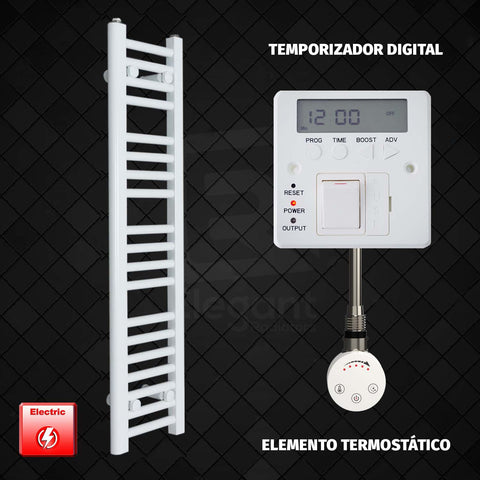 Radiador Toallero Eléctrico Blanco de 250 mm de Ancho