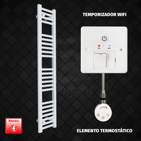 Radiador Toallero Eléctrico Blanco de 250 mm de Ancho