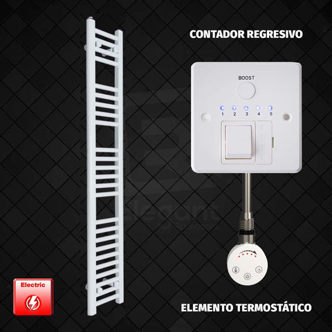 Radiador Toallero Eléctrico Blanco de 250 mm de Ancho