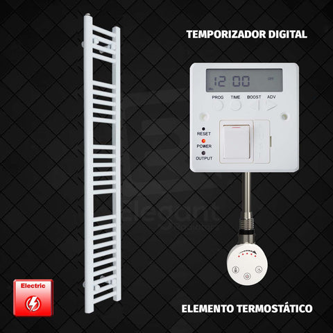 Radiador Toallero Eléctrico Blanco de 250 mm de Ancho