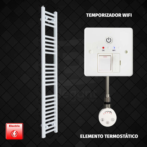 Radiador Toallero Eléctrico Blanco de 250 mm de Ancho