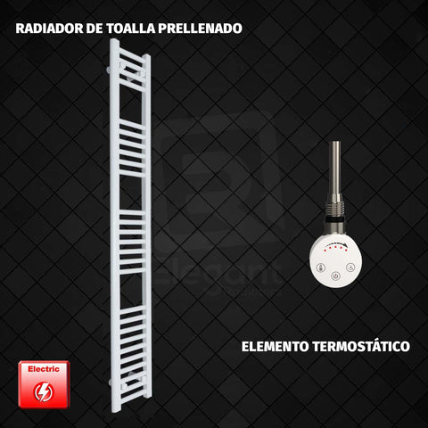 Radiador Toallero Eléctrico Blanco de 250 mm de Ancho