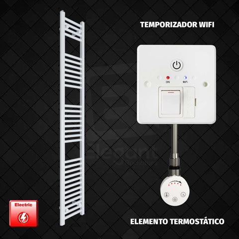 Radiador Toallero Eléctrico Blanco de 250 mm de Ancho