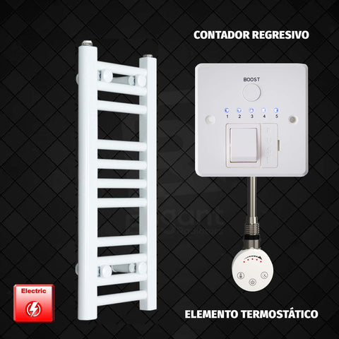 Radiador Toallero Eléctrico Blanco de 250 mm de Ancho