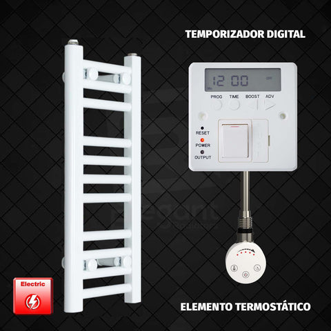 Radiador Toallero Eléctrico Blanco de 250 mm de Ancho