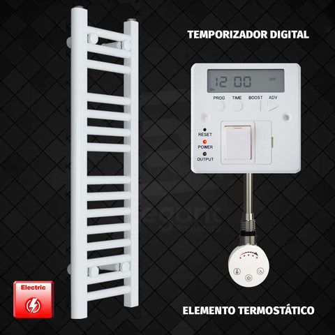 Radiador Toallero Eléctrico Blanco de 250 mm de Ancho