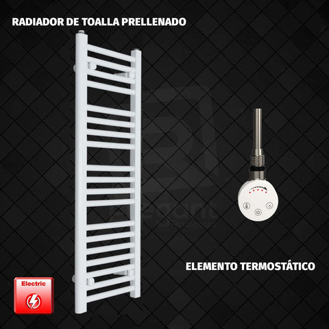 Radiador Toallero Eléctrico Blanco de 300 mm de Ancho