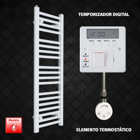 Radiador Toallero Eléctrico Blanco de 300 mm de Ancho