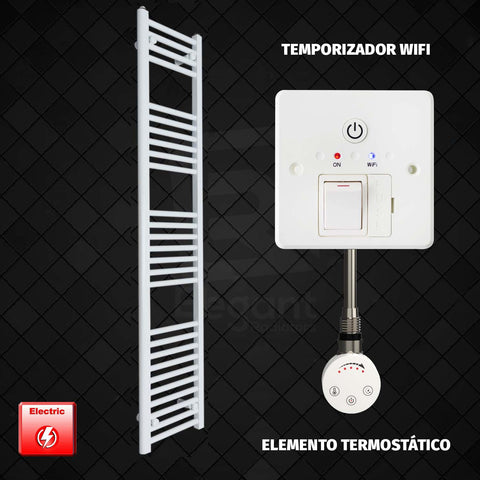 Radiador Toallero Eléctrico Blanco de 300 mm de Ancho