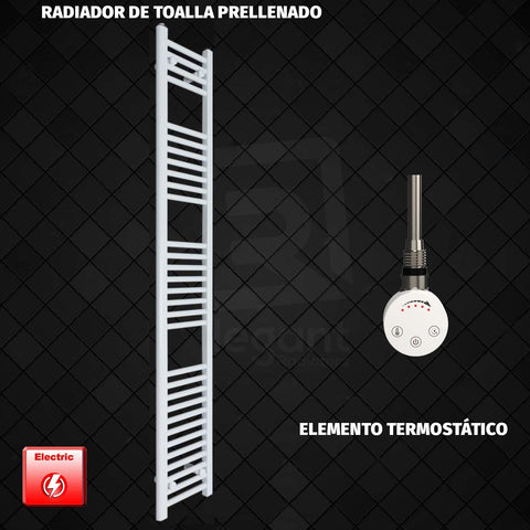 Radiador Toallero Eléctrico Blanco de 300 mm de Ancho