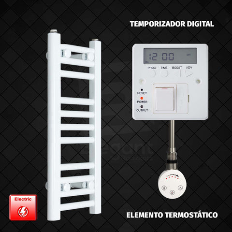 Radiador Toallero Eléctrico Blanco de 300 mm de Ancho