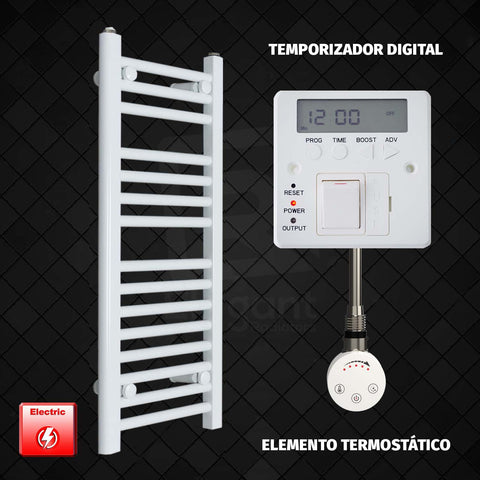 Radiador Toallero Eléctrico Blanco de 300 mm de Ancho