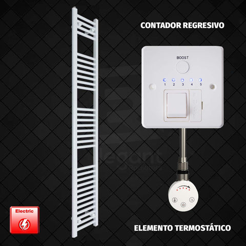 Radiador Toallero Eléctrico Blanco de 350 mm de Ancho