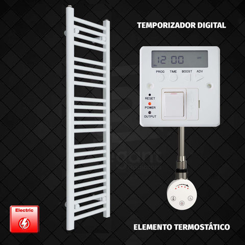 Radiador Toallero Eléctrico Blanco de 400 mm de Ancho