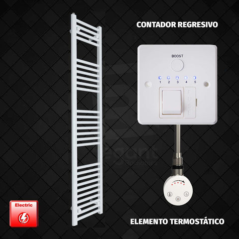 Radiador Toallero Eléctrico Blanco de 400 mm de Ancho