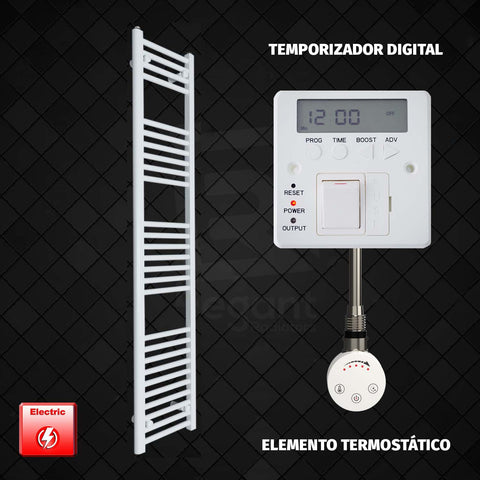 Radiador Toallero Eléctrico Blanco de 400 mm de Ancho