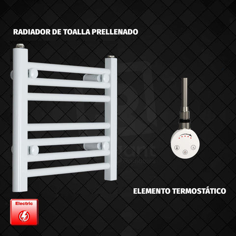 Radiador Toallero Eléctrico Blanco de 400 mm de Ancho