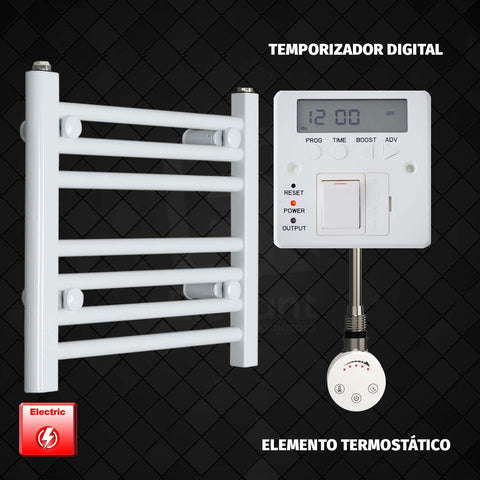 Radiador Toallero Eléctrico Blanco de 400 mm de Ancho