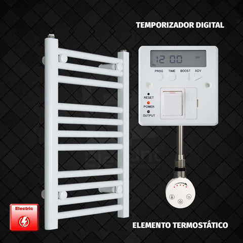 Radiador Toallero Eléctrico Blanco de 400 mm de Ancho