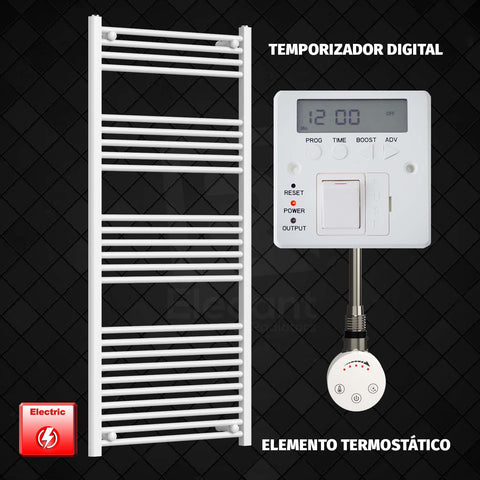 Radiador Toallero Eléctrico Blanco de 650 mm de Ancho