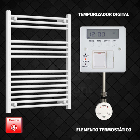 Radiador Toallero Eléctrico Blanco de 650 mm de Ancho