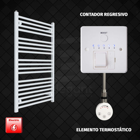 Radiador Toallero Eléctrico Blanco de 700 mm de Ancho