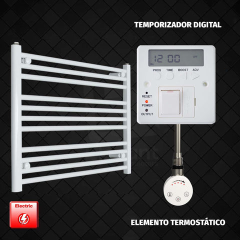 Radiador Toallero Eléctrico Blanco de 750 mm de Ancho