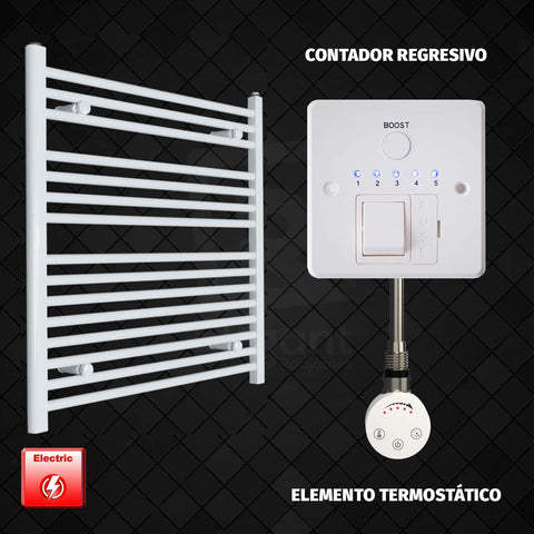 Radiador Toallero Eléctrico Blanco de 750 mm de Ancho