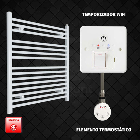 Radiador Toallero Eléctrico Blanco de 750 mm de Ancho