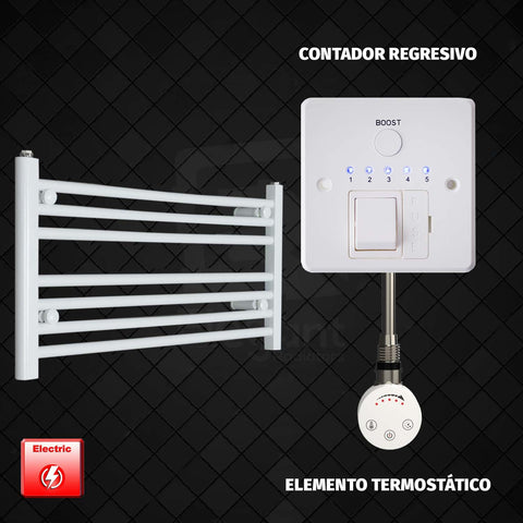 Radiador Toallero Eléctrico Blanco de 800 mm de Ancho