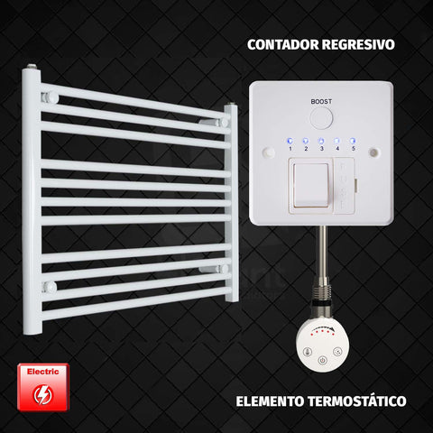 Radiador Toallero Eléctrico Blanco de 900 mm de Ancho