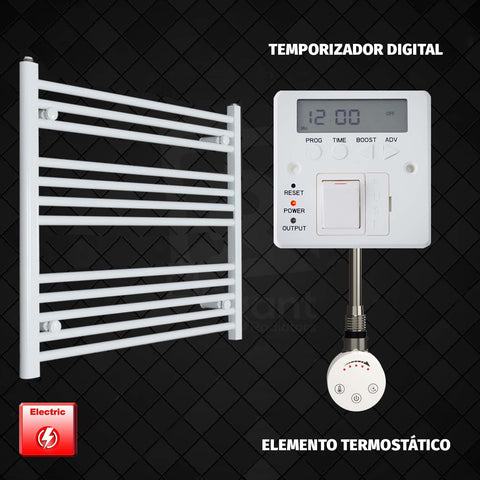 Radiador Toallero Eléctrico Blanco de 900 mm de Ancho